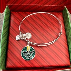 Alex and Ani Elf “Raised by Elves” Charm Bangle Bracelet Holiday Silver